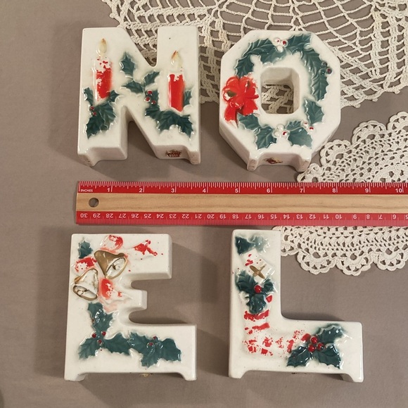 Vintage Noel Christmas Candle Holders Set In Original Box Lipper & Mann - Picture 15 of 16